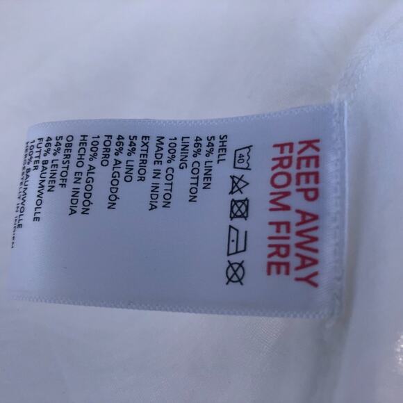 Urban Outfitters Dress Button Front Cross Back Mini White Linen Cotton xs - Picture 7 of 10